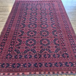 Fine Afghan Khan Mohammadi Rug 288cm x 203cm – Rich Red Tones Handmade Wool Rug Fine Afghan Khan Mohammadi Rug 288cm x 203cm – Rich Red Tones Handmade Wool Rug