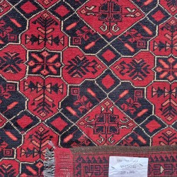 Fine Afghan Khan Mohammadi Rug 288cm x 203cm – Rich Red Tones Handmade Wool Rug 