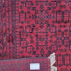 Afghan Khan Mohammadi Rug 291cm x 200cm – Rich Red Tones Handmade Wool Rug 