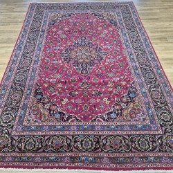 Persian Mashad Rug 294cm x 197cm – Natural Dyes Natural Wool Pink Tone Rug