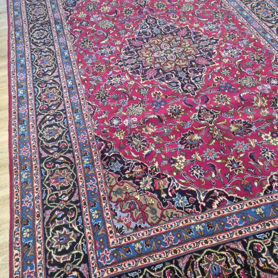 Persian Mashad Rug 294cm x 197cm – Natural Dyes Natural Wool Pink Tone Rug Persian Mashad Rug 294cm x 197cm – Natural Dyes Natural Wool Pink Tone Rug