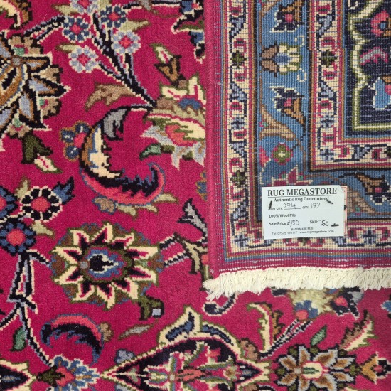 Persian Mashad Rug 294cm x 197cm – Natural Dyes Natural Wool Pink Tone Rug Persian Mashad Rug 294cm x 197cm – Natural Dyes Natural Wool Pink Tone Rug