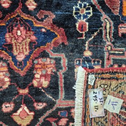 Persian Nahavand Rug 244cm x 170cm – Dark Blue Tribal Wool Carpet