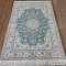 Super Fine Persian Nain Rug 168cm x 116cm – Rare Green Kurk Wool & Silk (6La Quality)