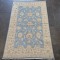 Hand-Knotted Farahan Ziegler Rug 183cm x 116cm – Soft Blue & Cream Wool Rug