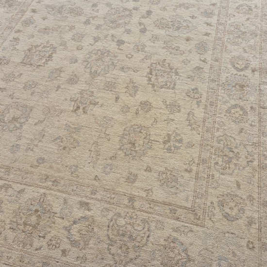 Hand-Knotted Farahan Ziegler Rug 232cm x 150cm – Natural Wool Rug in Cream Tones