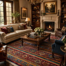 Ariana Rug 251cm x 180cm – Vegetable Dyed Hand-Spun Ghazni Wool Rich Mixed Colours