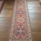 Hand-Knotted Kazak Runner 292cm x 83cm – Soft Red & Cream Tribal Wool Runner  Authentic Kazak