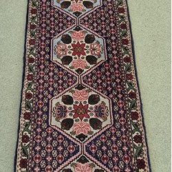 Very Fine Persian Senneh Runner 293cm x 50cm – Blue Tones Super Fine Wool