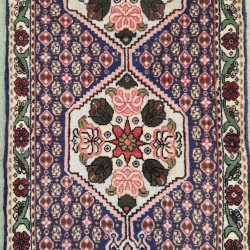 Very Fine Persian Senneh Runner 293cm x 50cm – Blue Tones Super Fine Wool