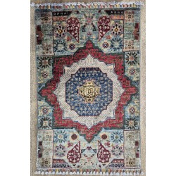 Ariana Mamluk Rug 90cm x 61cm – Ghazni Wool Grey & Silver Rug Ariana Mamluk Rug 90cm x 61cm – Ghazni Wool Grey & Silver Rug