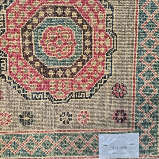 Ersari Rug 90cm x 61cm – Silver Grey Background Tribal Rug Hand-Knotted Ersari Rug 90cm x 61cm – Silver Grey Background Tribal Rug Hand-Knotted