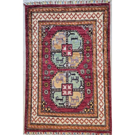 Ersari Rug 90cm x 60cm – Terracotta Tones Handmade Wool Rug Ersari Rug 90cm x 60cm – Terracotta Tones Handmade Wool Rug