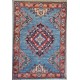 Ariana Ersari Rug 90cm x 60cm – Blue Tones Handmade Wool Rug Ariana Ersari Rug 90cm x 60cm – Blue Tones Handmade Wool Rug