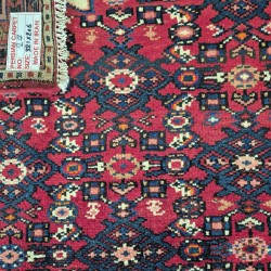 Persian Hossainabad Rug 321cm x 206cm – Rich Red Handmade Wool Rug 